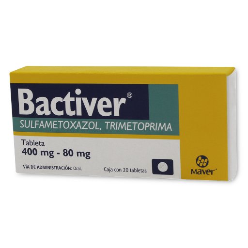 Bactiver Sulfamethoxazole / Trimethoprim 400/80 mg Tablets – 20 Count (Generic Bactrim®) | CMC Pharmacy Cabo Delivery in Cabo Bactiver Sulfamethoxazole / Trimethoprim 400/80 mg Tablets - 20 Count (Generic Bactrim®) available at CMC Pharmacy in Cabo San Lucas - order online with fast prescription and pharmacy delivery in Los Cabos, Mexico