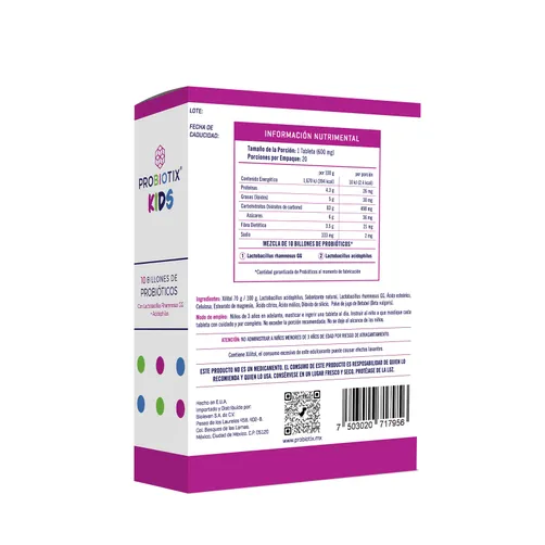 Probiotix® Kids Chewable Probiotic – 10 Billion CFU, 20 Tablets | CMC Pharmacy Cabo Delivery in Cabo Best Pharmacy In San Jose Del Cabo Cabo San Lucas