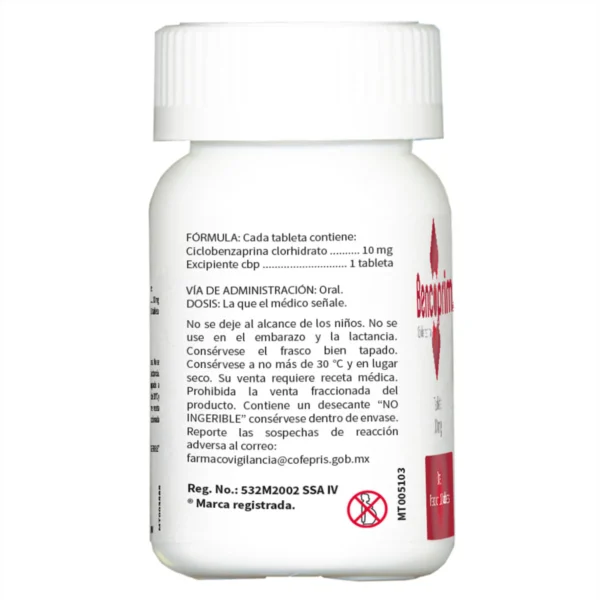 Cyclobenzaprine 10 mg Tablets – 100 Count (Generic for Flexeril®) - Image 2