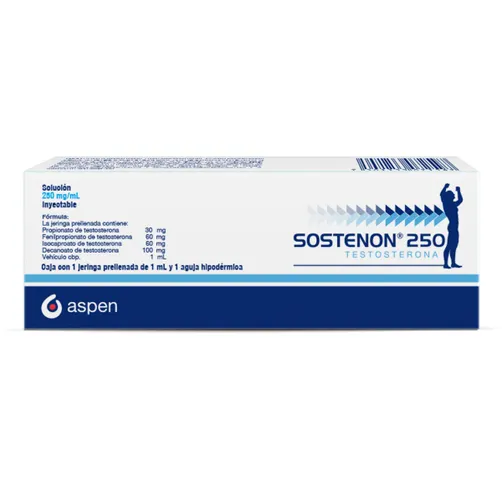 Testosterone Injection 250 mg/mL – 1 Pre-Filled Syringe (Brand: Sostenon®) | CMC Pharmacy Cabo Delivery in Cabo Testosterone Injection 250 mg/mL - 1 Pre-Filled Syringe (Brand: Sostenon®) available at CMC Pharmacy in Cabo San Lucas - order online with fast prescription and pharmacy delivery in Los Cabos, Mexico