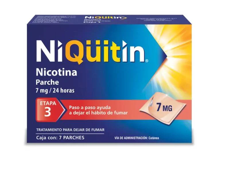 Niquitin Step 3 Nicotine Patch 7mg – 24-Hour Support | Stop Smoking Aid | CMC Pharmacy Cabo Delivery in Cabo Niquitin Step 3 Nicotine Patch 7mg – 24-Hour Support | Stop Smoking Aid