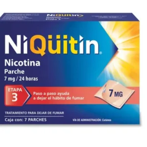 Niquitin Step 3 Nicotine Patch 7mg - 24-Hour Support | Stop Smoking Aid available at CMC Pharmacy in Cabo San Lucas - order online with fast prescription and pharmacy delivery in Los Cabos, Mexico
