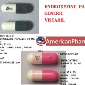 Hydroxyzine Pamoate 25mg — 30 Capsules (Generic for Vistaril®) - CMC Pharmacy Cabo delivery