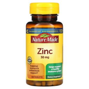 Nature Made Zinc 30mg 100 Tablets - CMC Pharmacy Cabo