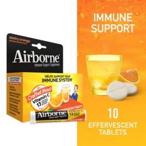 Airborne Original Effervescent Zesty Orange 64 Tablets - CMC Pharmacy Cabo