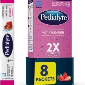 Pedialyte Electrolyte Powder Strawberry 8 Packets - CMC Pharmacy Cabo