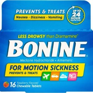 Bonine Motion Sickness Chewable 16 Tablets - CMC Pharmacy Cabo