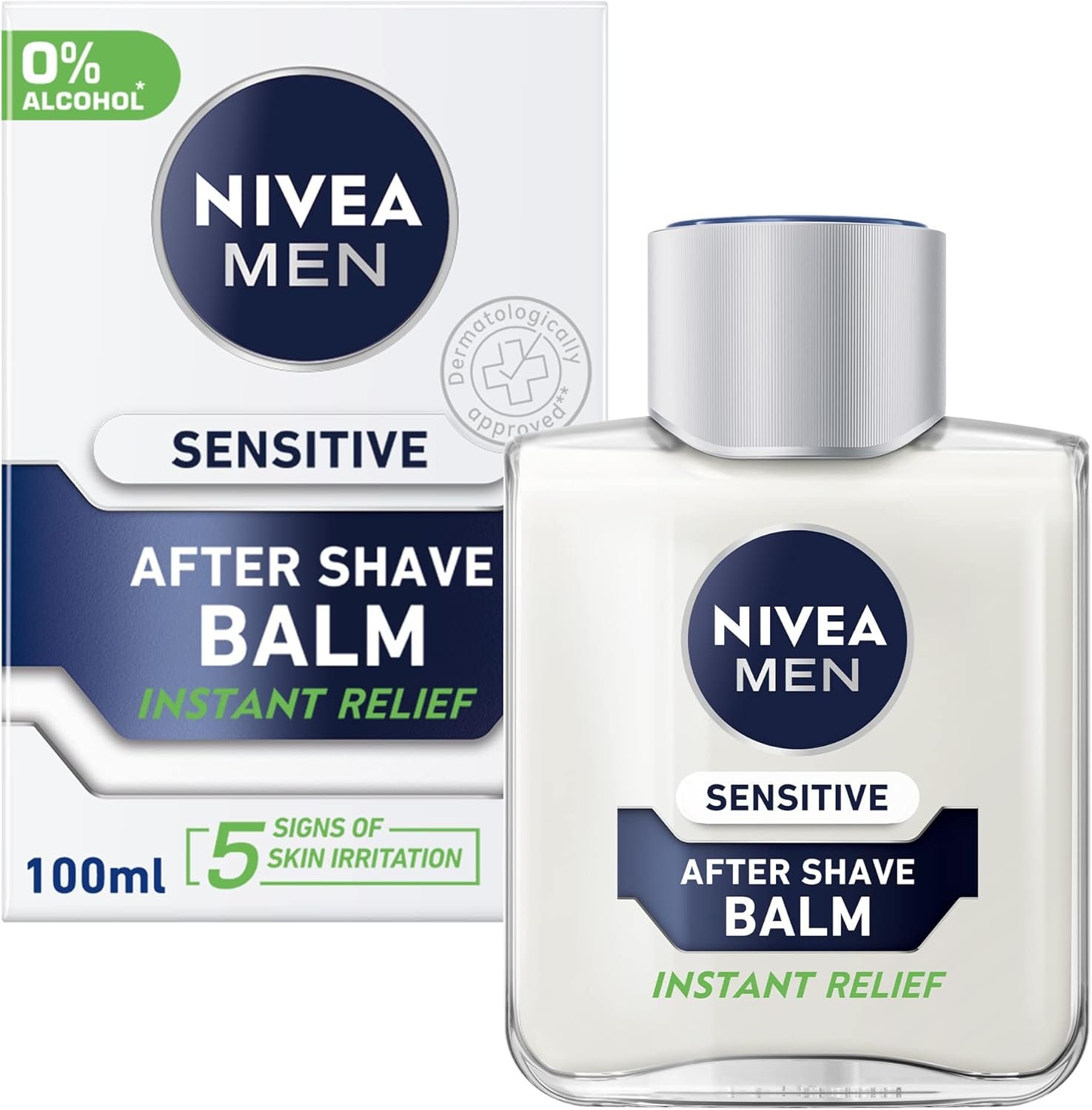 Nivea Men Sensitive Post Shave Balm — 100ml | CMC Pharmacy Cabo Delivery in Cabo Nivea Men Sensitive Post Shave Balm 100ml - CMC Pharmacy Cabo