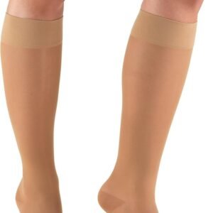 Compression Stockings Knee-High 15-20 mmHg 1 Pair Beige - CMC Pharmacy Cabo