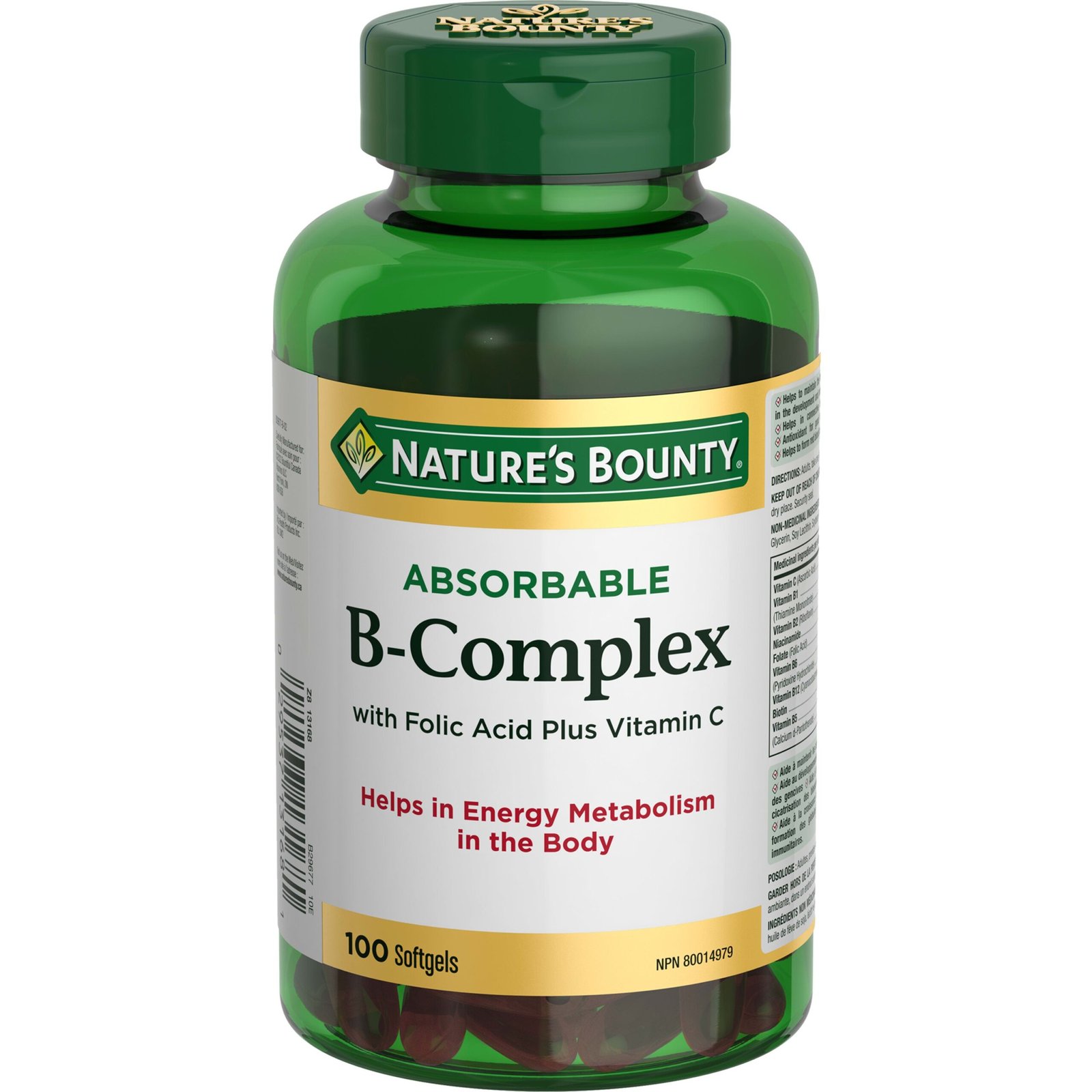 Nature's Bounty B-Complex with Vitamin C — 100 Caplets | CMC Pharmacy Cabo Delivery in Cabo Nature's Bounty B-Complex with Vitamin C 100 Caplets - CMC Pharmacy Cabo