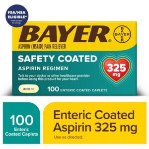 Bayer Aspirin 325mg 100 Coated Tablets - CMC Pharmacy Cabo