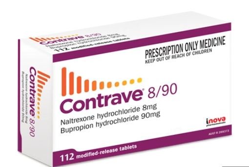 Contrave 8mg/90mg — 90 Tablets (Naltrexone + Bupropion) | CMC Pharmacy Cabo Delivery in Cabo Contrave 8mg/90mg - CMC Pharmacy Cabo delivery