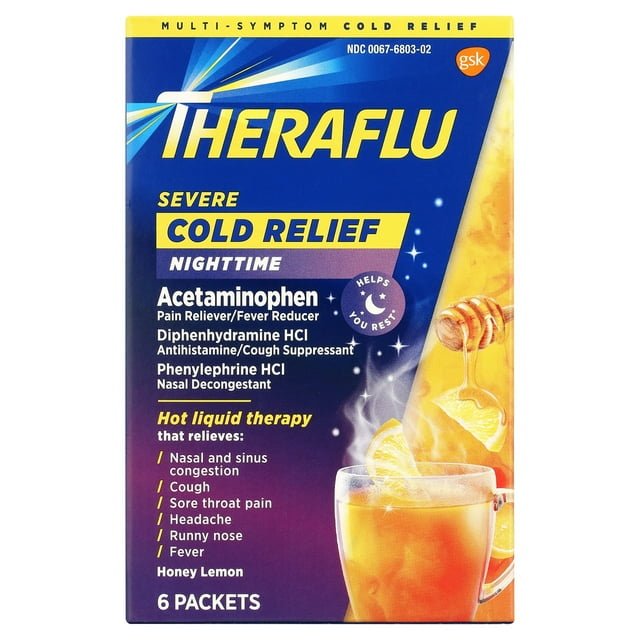 Theraflu Nighttime Severe Cold — 6 Packets | CMC Pharmacy Cabo Delivery in Cabo Theraflu Nighttime Severe Cold 6 Packets - CMC Pharmacy Cabo