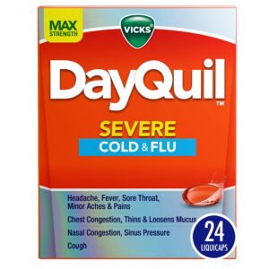 DayQuil Severe Cold & Flu 24 LiquiCaps - CMC Pharmacy Cabo