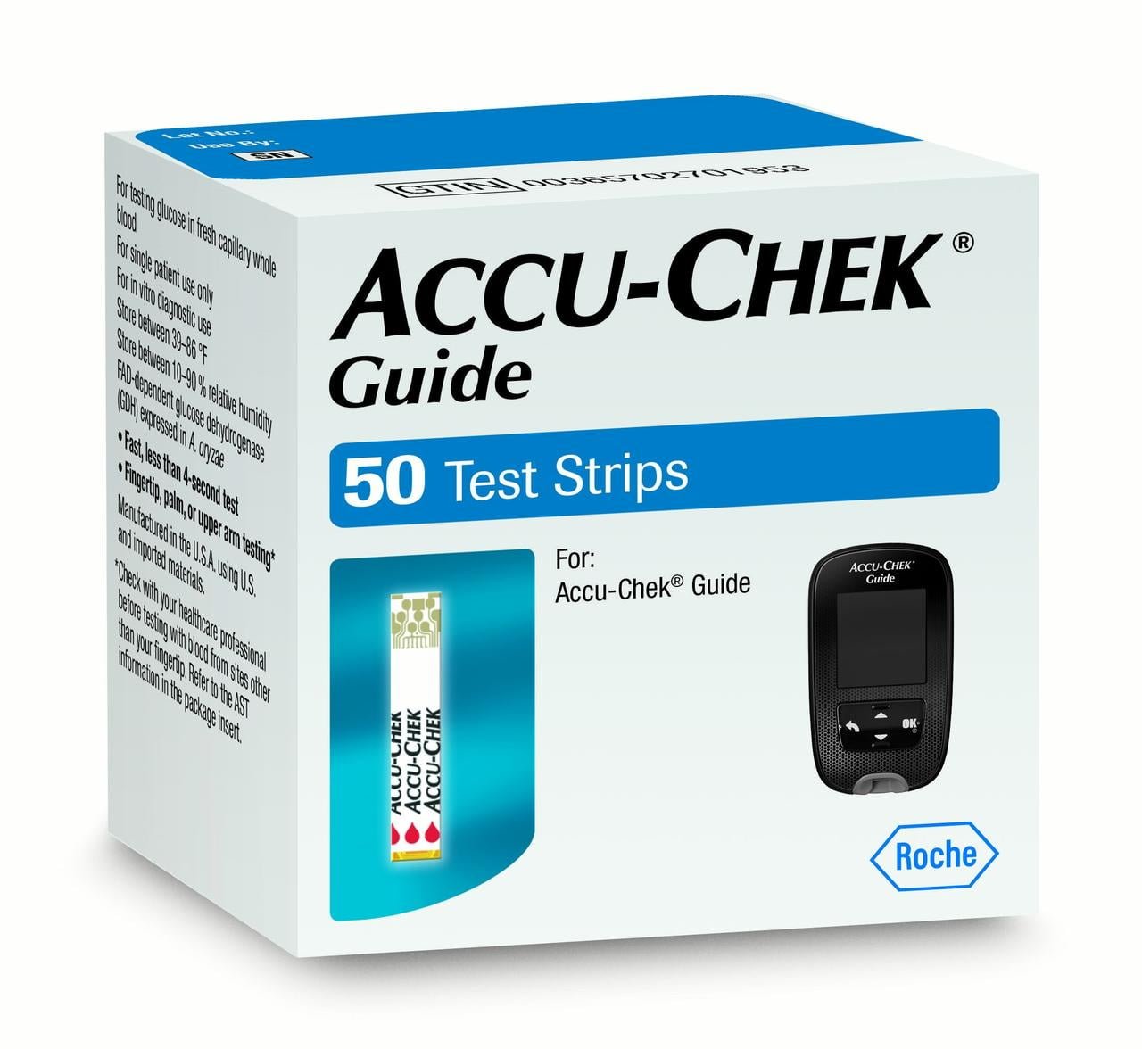 Accu-Chek Guide Glucose Test Strips — 50 ct | CMC Pharmacy Cabo Delivery in Cabo Accu-Chek Guide Glucose Test Strips 50 ct - CMC Pharmacy Cabo