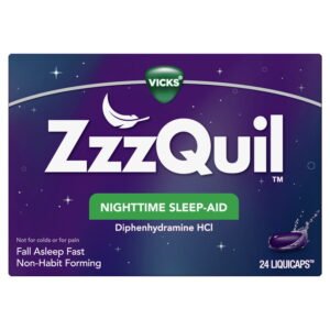 ZzzQuil Nighttime Sleep-Aid LiquiCaps 24 ct - CMC Pharmacy Cabo