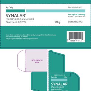 Fluocinolone 0.025% Cream — 15g Tube (Generic for Synalar®) - CMC Pharmacy Cabo delivery