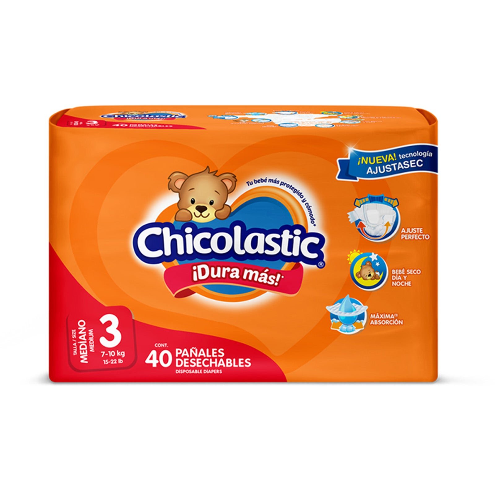 Diaper Chicolastic Size 3 Medium 40 Diapers | CMC Pharmacy Cabo Delivery in Cabo Diaper Chicolastic Size 3 Medium 40 Diapers