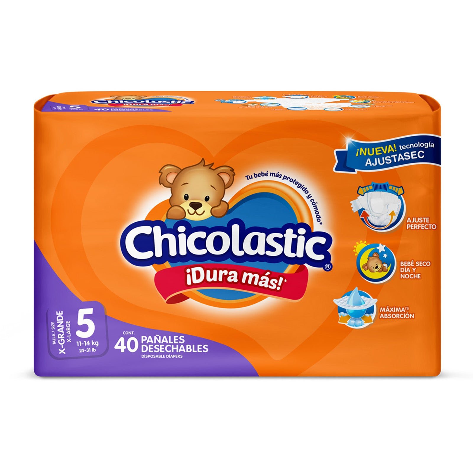 Diaper Chicolastic Size 5 XL 40 Diapers | CMC Pharmacy Cabo Delivery in Cabo Diaper Chicolastic Size 5 XL 40 Diapers