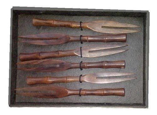 Set 4 Pieces Tenedores Bamboo Durable Coffee Brang | CMC Pharmacy Cabo Delivery in Cabo Set 4 Pieces Tenedores Bamboo Durable Coffee Brang