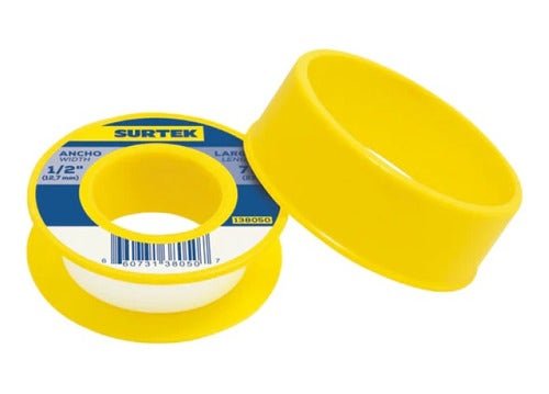Tape Sella Roscas 7m X 3/4 Aluminum Surtek Tubería Plomería White Solid | CMC Pharmacy Cabo Delivery in Cabo Tape Sella Roscas 7m X 3/4 Aluminum Surtek Tubería Plomería White Solid