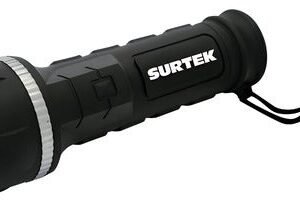 Flashlight 3 Led Anti-impacto Durable C/ Leash Surtek White Black