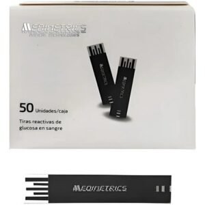 50 Tiras Reactivas Medir Glucose Medimetrics Black