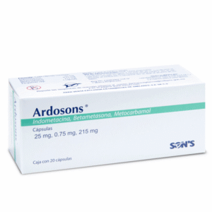 INDOMETHACIN / BETAMETHASONE / METHOCARBAMOL 20 CAPSULES ARDOSONS
