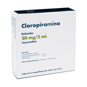 CHLOROPYRAMINE 20MG/2ML INJECTABLE SOLUTION 5 AMPOULES