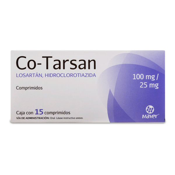 LOSARTAN / HYDROCHLOROTHIAZIDE 100/25MG 15 TABLETS | CMC Pharmacy Cabo Delivery in Cabo LOSARTAN / HYDROCHLOROTHIAZIDE 100/25MG 15 TABLETS
