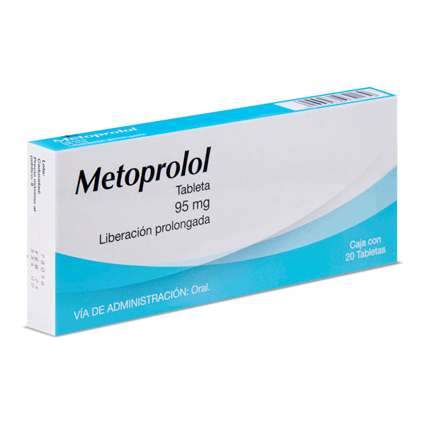 METOPROLOL 95 MG 20 TABLETS EXTENDED RELEASE | CMC Pharmacy Cabo Delivery in Cabo METOPROLOL 95 MG 20 TABLETS EXTENDED RELEASE