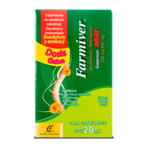 QUINFAMIDE / ALBENDAZOLE 200/400MG JUNIOR SUSPENSION 20 ML 1 PIECE