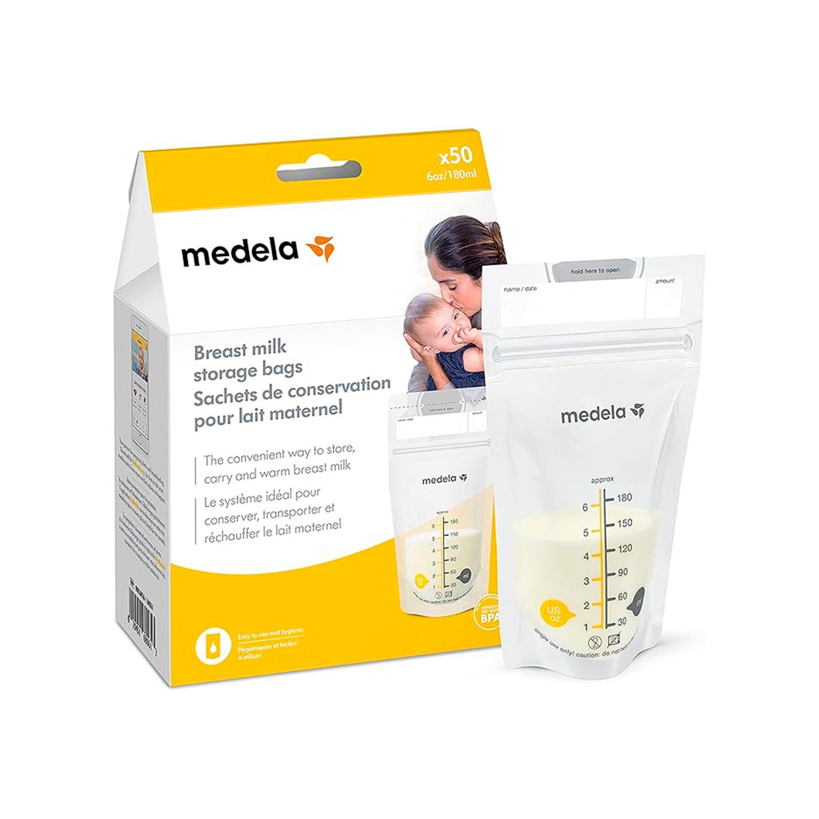 MEDELA Storage Bags Breast Milk 180 ml 50 Pieces | CMC Pharmacy Cabo Delivery in Cabo MEDELA Storage Bags Breast Milk 180 ml 50 Pieces
