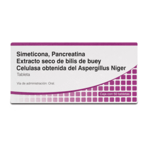 PANCREATIN / SIMETHICONE / OX BILE EXTRACT / CELLULOSE 50 TABLETS