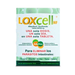 LOXCELL QUINFAMIDE / ALBENDAZOLE 300/400MG 1 TABLET