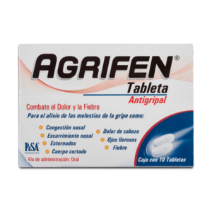 AGRIFEN PARACETAMOL 500 MG / CAFFEINE 25 MG / PHENYLEPHHRINE 5 MG / CHLORPHENAMINE 4 MG 10 TABLETS
