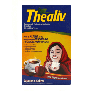 PARACETAMOL / PHENIRAMINE / PHENYLEPHRINE APPLE CINNAMON FLAVOR GRANULES 6 SACHETS