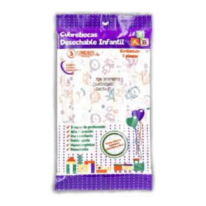 5-PIECE CHILDREN'S TRIPLE-FOLD FACE MASK