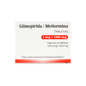 METFORMIN / GLIMEPIRIDE 1000MG/4MG 16 TABLETS