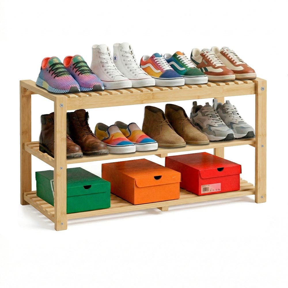 Zapatera Wood Bamboo Multiusos 3 Niveles 8-10 Pares Redlemon Beige | CMC Pharmacy Cabo Delivery in Cabo Zapatera Wood Bamboo Multiusos 3 Niveles 8-10 Pares Redlemon Beige