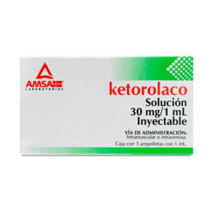 KETOROLAC 30 MG/1 ML INJECTABLE SOLUTION 3 AMPOULES
