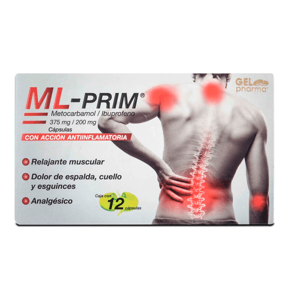 METHOCARBAMOL / IBUPROFEN 375/200MG 12 CAPSULES | CMC Pharmacy Cabo Delivery in Cabo METHOCARBAMOL / IBUPROFEN 375/200MG 12 CAPSULES