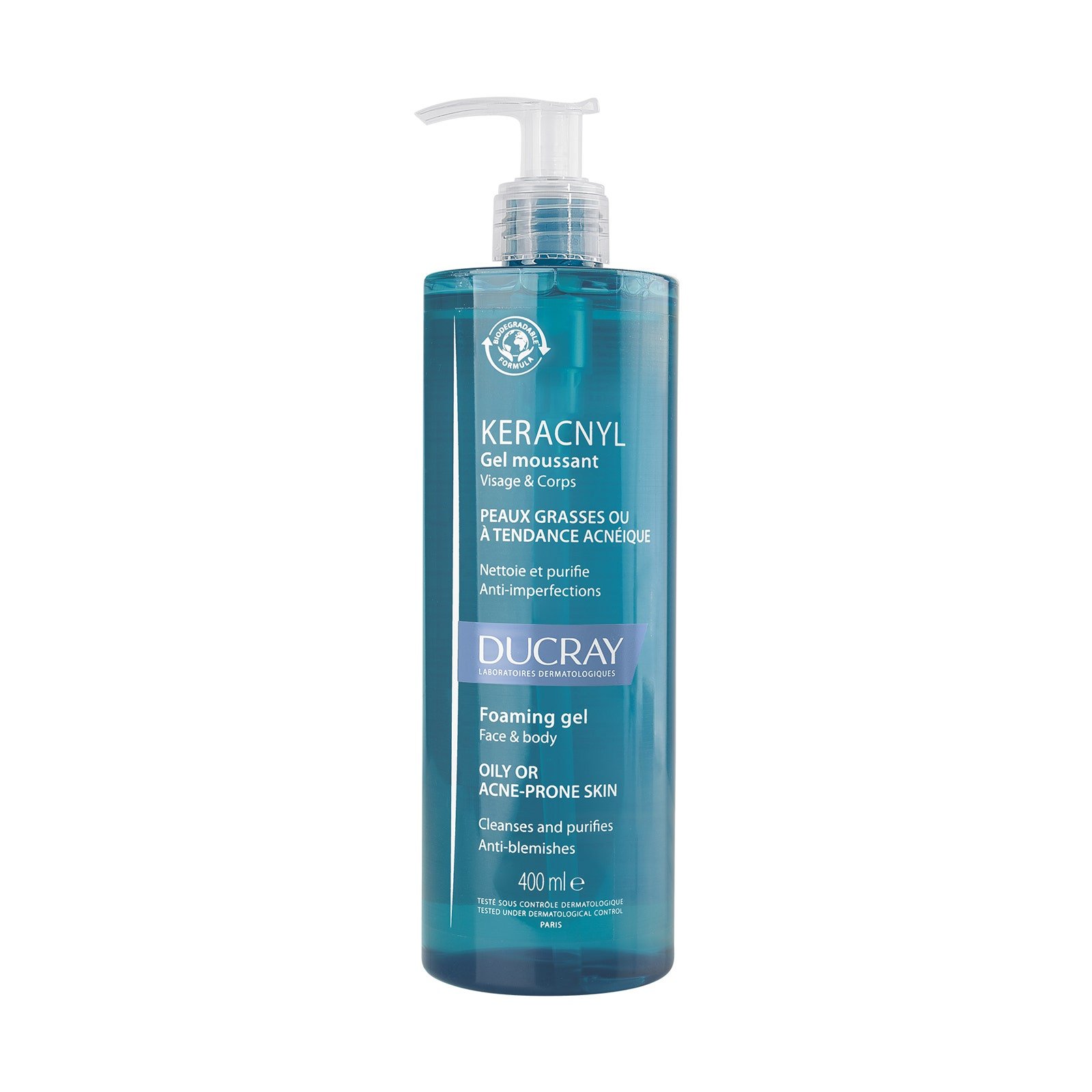 Ducray Keracnyl Gel Espumoso 400 ml | CMC Pharmacy Cabo Delivery in Cabo Ducray Keracnyl Gel Espumoso 400 ml