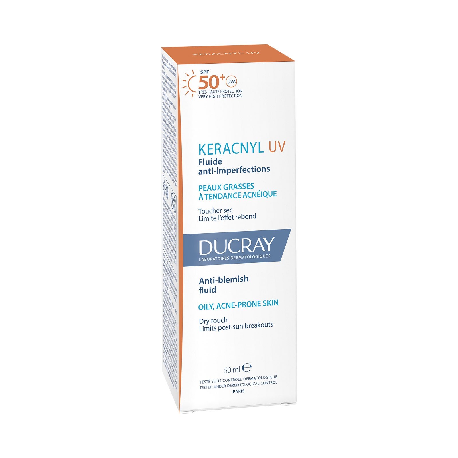 Ducray Keracnyl Uv Sunscreen SPF 50+ 50 ml | CMC Pharmacy Cabo Delivery in Cabo Ducray Keracnyl Uv Sunscreen SPF 50+ 50 ml