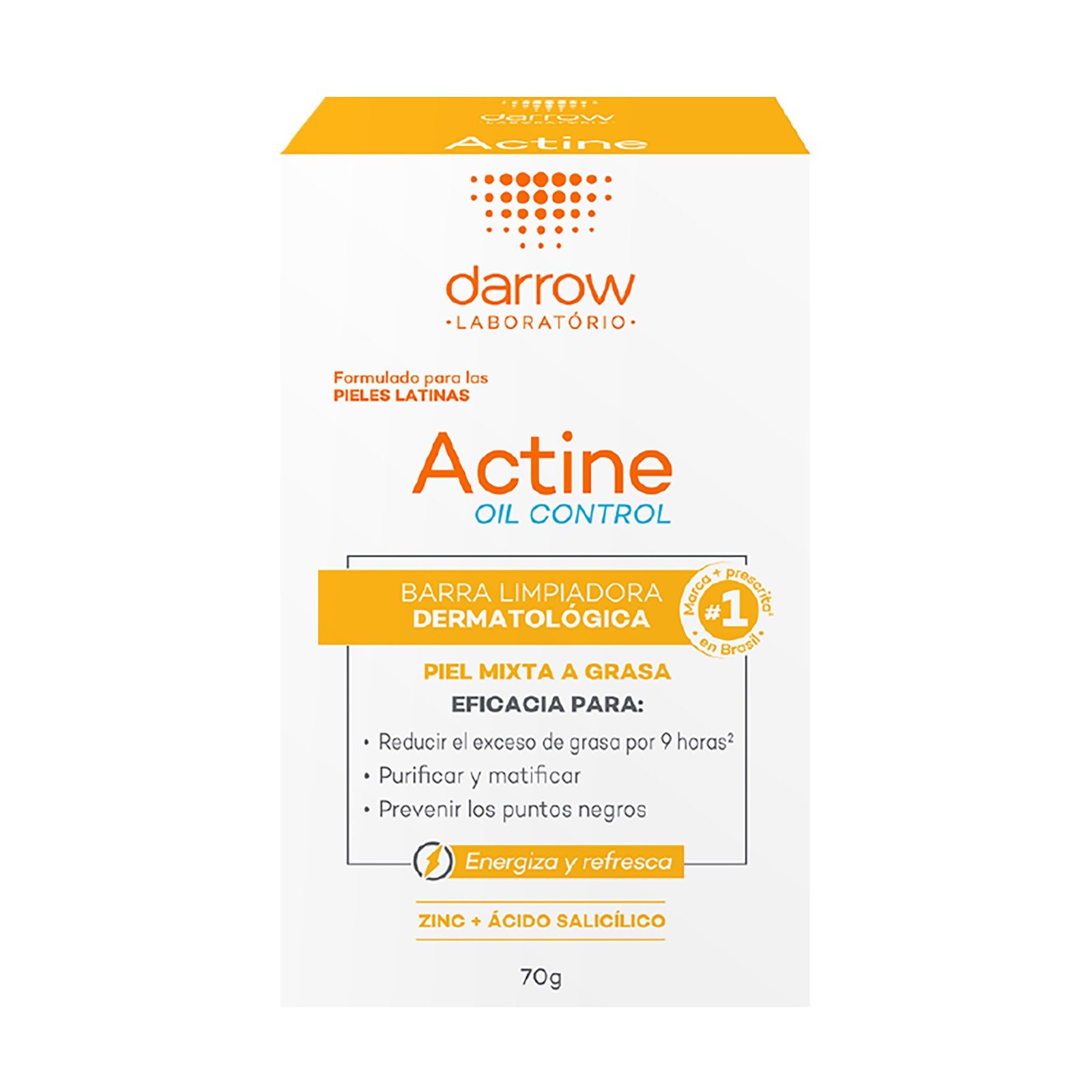 Darrow Actine Oil Control Barra 70 g | CMC Pharmacy Cabo Delivery in Cabo Darrow Actine Oil Control Barra 70 g