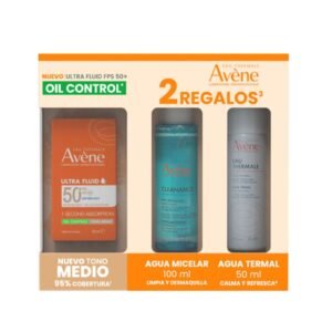 Avene Kit Sunscreen Ultra Fluid Oil Control Medium 50 ml + Micellar Water 100 ml + Water Termal 50 ml
