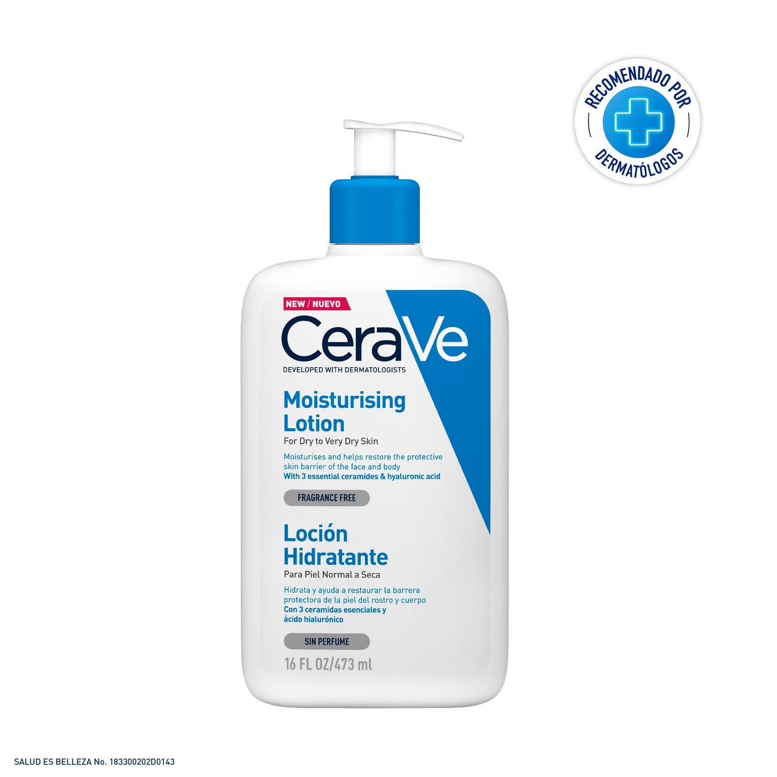 CeraVe Lotion Moisturizing Face & Body for Dry Skin with Hyaluronic Acid 473 ml | CMC Pharmacy Cabo Delivery in Cabo CeraVe Lotion Moisturizing Face & Body for Dry Skin with Hyaluronic Acid 473 ml