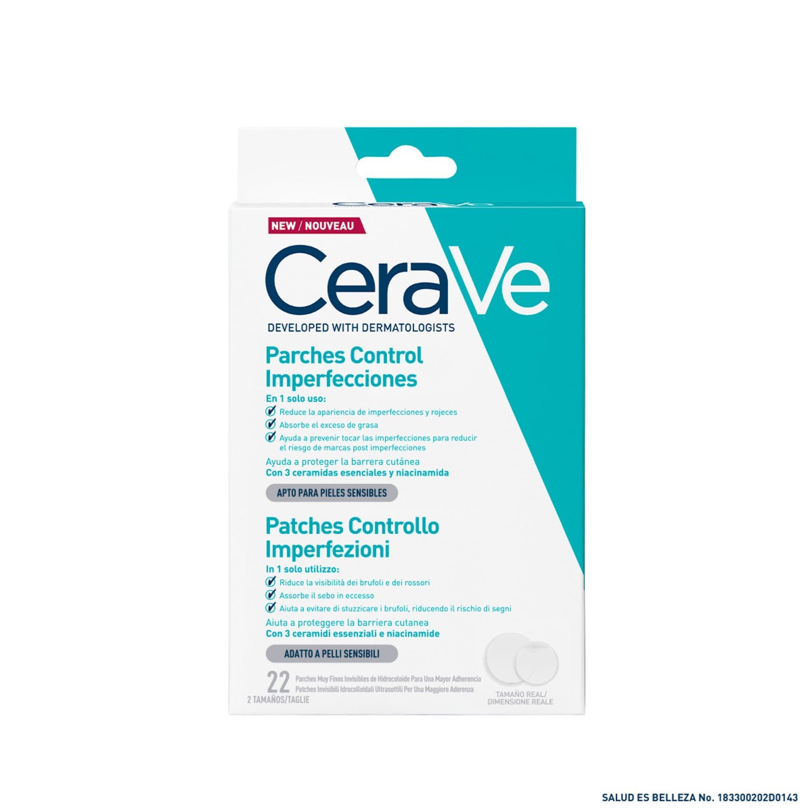 Cerave Patches Control Blemishes 22 Pieces | CMC Pharmacy Cabo Delivery in Cabo Cerave Patches Control Blemishes 22 Pieces