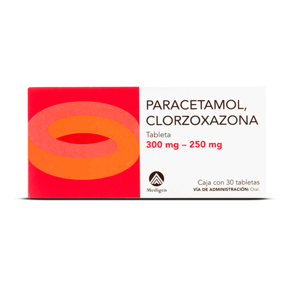 PARACETAMOL / CHLORZOXAZONE 300/250MG 30 TABLETS | CMC Pharmacy Cabo Delivery in Cabo PARACETAMOL / CHLORZOXAZONE 300/250MG 30 TABLETS