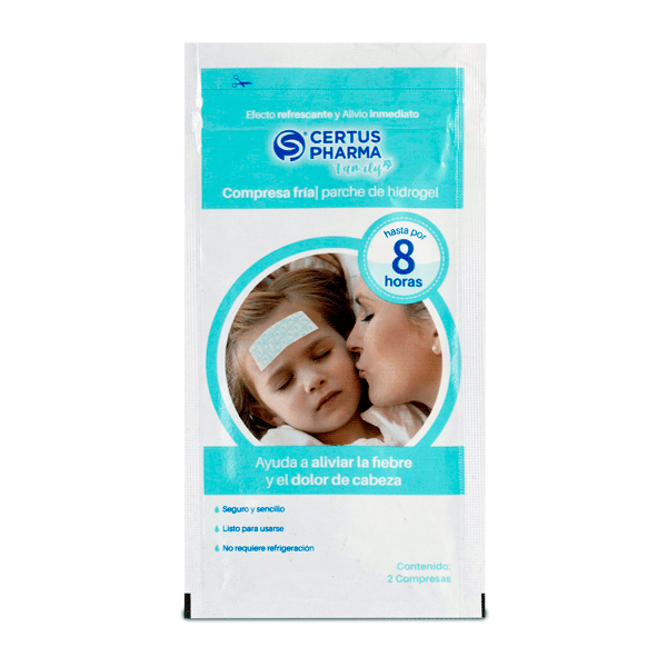 Hydrogel patch for temperature reduction, 2 pieces | CMC Pharmacy Cabo Delivery in Cabo Hydrogel patch for temperature reduction, 2 pieces